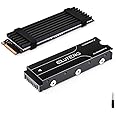 ELUTENG M.2 SSD NVME 2 Pack Heatsink Fit for PS5 Computer, PC, Aluminum Cooler, Double-Sided M2 2280 SSD Heatsink M2 NGFF NVM