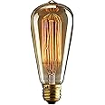 Homesake 40W E27 Pear Shape Yellow Filament Bulb, (Bronze, Large,Corded-Electric)