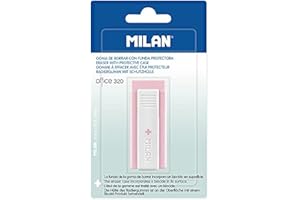 MILAN Blíster 1 goma con funda Office 320 rosa, Edición +