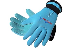 Antcher Kids 3mm Neoprene Wetsuit Gloves - Swimming Diving Surfing Watersports Skid-proof Warm Gloves for Boys and Girls