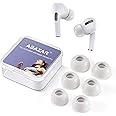 Memory Foam Tips for Apple AirPods Pro, V3.0, No Silicone Eartips Pain, Anti-Slip Replacement Ear Tips, Fit in The Charging Case, Reducing Noise Earbuds, 3 Pairs (Assorted Sizes S/M/L, Grey)