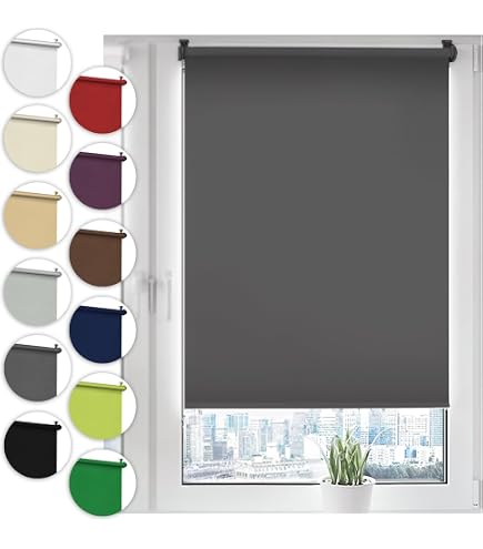 Estor Enrollable Opaco Para Ventana De Techo Optilight - Código 55/78, Color Negro