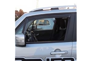 ‎OMAC Windabweiser Regenabweiser kompatibel mit Jeep Renegade 2014-2024 Dunkel Acryl 2tlg