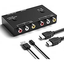 Rca To Hdmi Adapter RCA To HDMI Converter, 1080P AV To HDMI RCA