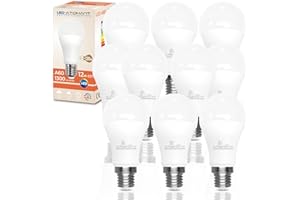 LED ATOMANT Pack 10x Bombilla LED E27 A60 12W, Color Blanco Frio (6500K), 1300 Lumenes, Casquillo grueso, Equivalente a 120W tradicional, No regulable