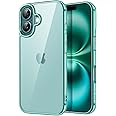 JETech Case for iPhone 16 Plus 6.7-Inch, Non-Yellowing Shockproof Phone Bumper Cover, Anti-Scratch Clear Back (Teal)