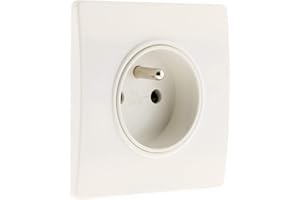 Zenitech Prise 2P+T 16A borne-Auto + Griffes - Blanc - Diwone