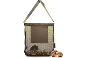 PETSTIBLE Breathable Outdoor Mesh Bag for Picking Mushrooms Comfortable Carrying Solution for Nature Enthusiasts (Green)