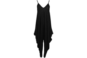 GirlzWalk Women Lagenlook Cami Strappy Baggy Harem Jumpsuit Dress