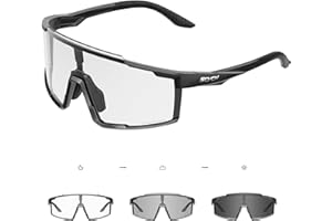 SCVCN Fotocromatici Occhiali Ciclismo Uomo Donna Occhiali Trasparenti da Sole Sportivi Protezione UV400 Occhiali Bici da Corsa Running Bici MTB Bicicletta Mountain Bike