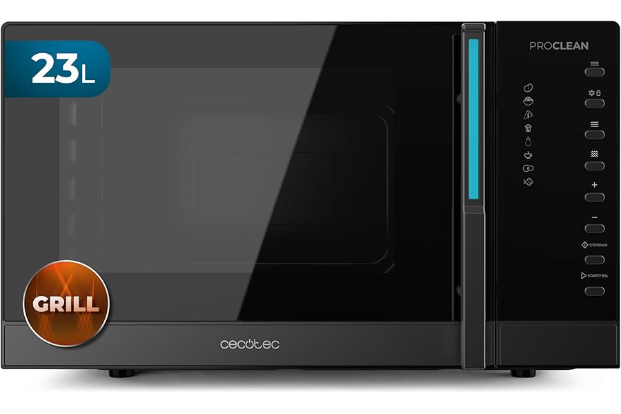 Cecotec Proclean 5130 Digital Microwave with 23L Grill 800W and 1000W Grill, Evenly Cooking, 5 Power Levels, Defrosted Function, 60min Timer, Turntable 285mm4.2 out of 5 stars89€76.90