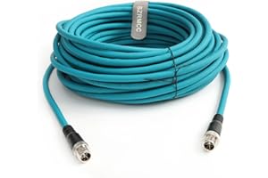 SZRMCC M12 X-Code 8pin Male to 8pin Male with Locking Ethernet Cable High Flexible Shielded Gigabit Waterproof Network Cable for Basler Cognex Industrial Camera (5m)