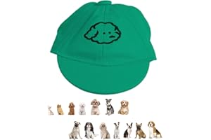 KEQAR Pet Baseball Cap, Pet Outer Cap, Summer Dog Baseball Cap, Pet Dog Cat Baseball Outer Cap, Sunbonnet, Adjustable Stripes, Summer Travel Sports Hat (Green)