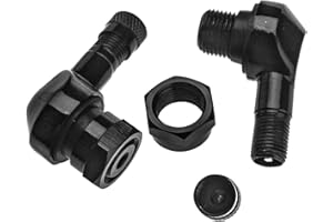 F Season 2X Motorrad Alu Winkelventil 11,3mm Ventile Eckventil Ventil,Schwarz