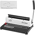 VEVOR Coil Spiral Binding Machine, Manual Book Maker 34-Holes Binding 120 Sheets, Punch Binder Adjustable for Letter Size, A4, A5