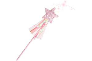 VICZON Bacchetta di Stella Principessa Bacchetta di Fata Glitter Bastone Magico Natale, Bacchetta Magica della Stella Luminosa per Feste Compleanno per Ragazze Costume Puntello Fornitura Festa Compleanno