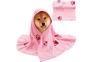 XNBTFK Dog Towel, Dog Towels for Drying Dogs, Ultra Absorbent Dog Drying Towel, Large 60x100cm Pet Bath Towel for Medium to Large Dogs, Quick Dry Microfiber for Bath, Beach, Travel