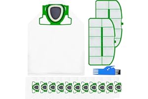 EATBALE VK200 Aspirador Bolsas + Filtros para Vorwerk Kobold VK 200 FP200 Aspirador, 5-Ply Micro Bolsa de Limpieza de Polvo, Accesorios de Recambio 12 Bolsas de Polvo, 2 Filtros HEPA