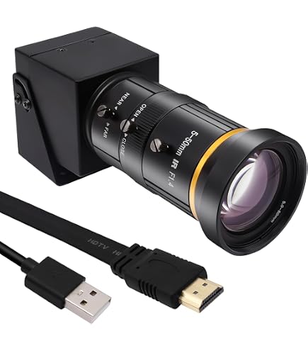 Svpro Caméra USB 4K HDMI Téléobjectif 5-50mm - Webcam Zoom Industrielle Streaming