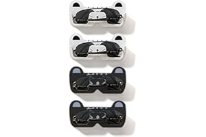 Xiuyer Porte Lunettes Suspendre, 4 Pcs Rangement Lunettes Mural Lunettes Maison Repose Lunettes pour Décoration Maison Chambre à Coucher du Salon Rangement Support Lunette Soleil (Noir)