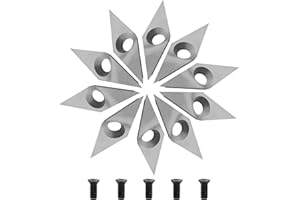 CNC Cutters en Carbure 10 pcs,CEIEVER Inserts en carbure avec vis M4 Outil de tournage Lame de carbure CNC Cutter Plaquette Carbure pour Acier pour Tours, Fraiseuses