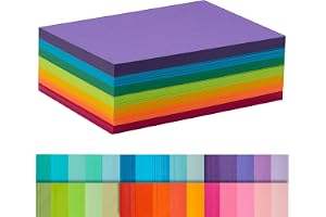 Indexkort 210 st A6 4x6 tum (10,16 cm x 15,24 cm), flashkort, 180 g/m² kraftigt papper, set med 7 färger, flerfärgade studiek