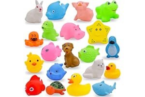 Giocattolo da Bagno Miotlsy 20pcs Giocattoli da Bagnetto per Bambini Animali marini Galleggianti Giocattoli da Bagno Morbidi per Neonati Giocattolo Galleggiante Regalo Giocattolo per Bambini