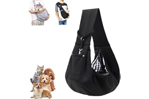 SIGHTDAY Hundetragetasche,Hunderucksack Bis 10kg,Tragbare Hunde Verstellbar Tragetasche,Hunde Taschen Für Kleine Haustier,Für Spaziergang Aktivitäten Im Ausflüge und Freien(Schwarz)
