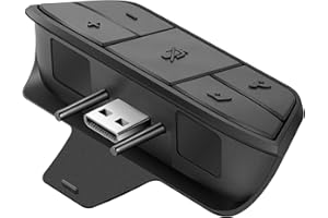 KOOWOD Stereo Headset Adapter Headphone Attachments Accessories with OEM IC Chip for Xbox One & Series X|S & Elite Controller Series 1 2 - Adjust Audio Balance (Game Sound & Voice Chat), Volume, Mic