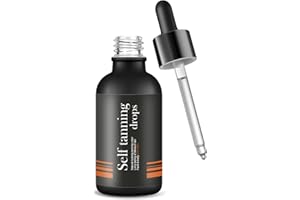 NAILGELER Gouttes Autobronzantes, Sérum de Bronzage, Sérum Autobronzant Visage, Concentré Autobronzant Visage et Corps, Ajoutez des gouttes bronzantes aux soins de la peau, La plupart Types de Peaux, 30ml