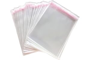 Zydiwo 400pcs Bolsas de Celofán Transparentes OPP Bolsa Autoadhesiva Bolsa Plastico de Regalo Bolsa Embalaje Transparente para Galletas Dulces Chocolate Caramelo Bocadillos (16 * 20cm)