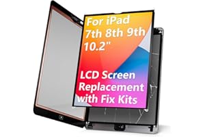 LHM for iPad 7th 8th 9th Gen 10.2" LCD Screen Replacement Display Assembly (Model: A2197 A2198 A2200 A2270 A2428 A2429 A2430 A2602 A2603 A2604 A2605) with Repair Kits (Not Touch Glass)