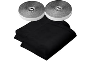 YUKNEES 2 Pcs Zanzariera Finestra Adesiva Zanzariera per Finestre 150X200cm Zanzariere con Adesivo Rete per Zanzariera Regolabile Finestra con Zanzariera Ritagliabile (Nero)