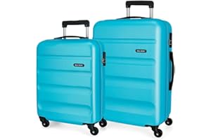 ROLL ROAD Flex Maleta Rígida Fabricada en ABS, un Material, Cierre de combinación Lateral 4 Ruedas Dobles Equipaje Mano, Práctico Interior con un Compartimento