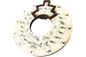 Moslalo Kreis der Quintenscheibe | Melodiewerkzeug aus Holz | Präzisionsmusikinstrumente und Zubehör | Gitarren-Lern- und Lehrmittel für Noten, Akkorde und Tonarten