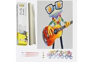 DonElton Pintar por Numeros Adultos Niños-Rana con Gafas Pintura por números Animales-Cuadro para pintar con numeros pre Dibujado fácil de Pintar-Pintar con numeros decoracion hogar-sin Marco 40x50 cm