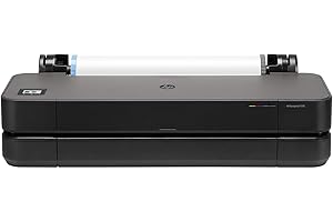 HP DesignJet T230 Stampante per Grandi Formati da 61 cm 5HB07D, Formati supportati da A4 ad A1, velocità 68 Pagine A1 all’Ora, Gigabit Ethernet, USB, Wi-Fi, Garanzia 1 Anno, Edizione 2025, Nero