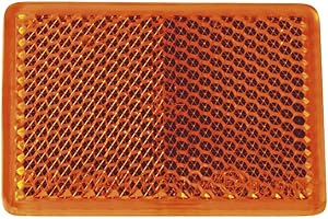 OROK - Lot de 4 catadioptres rectangulaire adhésif/Réflecteur rectangulaire, cataphote - Coloris : Orange - Dimensions : 57x39mm - Forme : Rectangulaire - 4 pièces