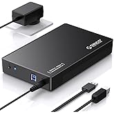 ORICO Festplattengehäuse 3,5 Externes USB 3.0 für 3,5/2,5 Zoll SATA Festplatten/SSD Bis zu 20 TB, 3,5'' Werkzeugloses HDD Geh