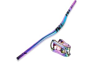 WLDOCA Guidon de vélo en Alliage d'aluminium coloré Arc-en-Ciel Guidon de VTT AM XC DH Racing Rise Guidon 31.8mm * 780mm