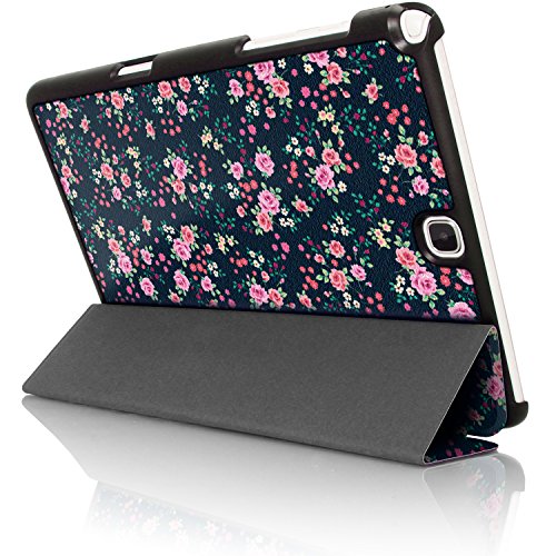 igadgitz ‚Designer Kollektion‘ Pink Rosen Blumen PU Ledertasche Hülle Smart Cover für Samsung Galaxy Tab A 9.7″ SM-T550 mit Multi-Winkel Betrachtungs + Auto Sleep/Wake + Displayschutzfolie - 5