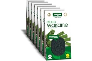 TREVIJANO Pack de 7 bolsas - Alga Wakame Deshidratada de forma Natural - 50g. Producto Apto para Veganos, Sin Gluten, Sin Aditivos y Fácil de Preparar