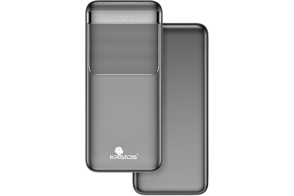 Kratos Legend Champ Power Bank 20000mAh, Fast Charging 22.5W, Triple Output,USB Type C Connector, PD Quick Charge Power Bank for iPhone, Android & Other Phones, BIS Certified,Made in India, Black