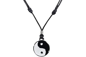 BlueRica Yin and Yang on Adjustable Cord Necklace
