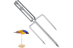 GAOMOENY Pied de Parasol, Support de Parasol avec Ancrage au Sol, Porte-Parapluie Support Amovible pour Parasol Jardin Pêch Plage