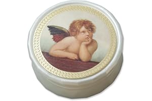 MaMeMi Rosenkranz- und Hostien-Dose Raphael-Engel Tradtionelles Motiv, ideal zur Aufbewahrung des Rosenkranzes, EIN schönes Accessoire