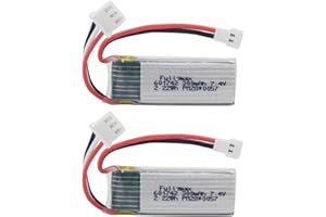 ZYGY 2pcs 7.4V 300mAh Lithium Battery for WLToys F959 XK DHC-2 A600 A700 A800 A430 RC Glider