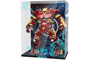 TopBrixx Vitrine für Lego Hulkbuster 76210, Acryl Schaukasten für Lego 76210 (Nicht Enthalten Lego Modell)