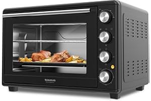 Taurus - Horno de Sobremesa 45L | 2000W Potencia | Hasta 230°C | 15 Tipos de Cocción | Función Stay On | Doble Cristal Reforzado