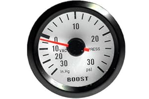 ESUPPORT E Support Instrumento para medir la presión, 2 pulgadas, 52 mm, coche, universal, luz LED, en bares, al vacío